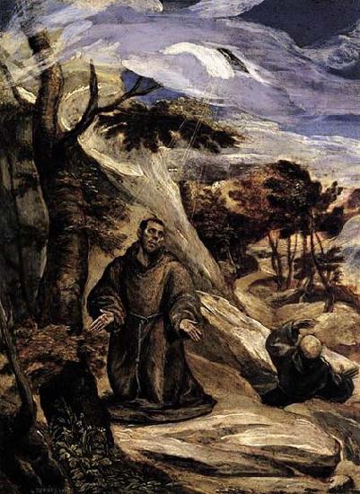 GRECO, El St Francis Receiving the Stigmata oil painting image